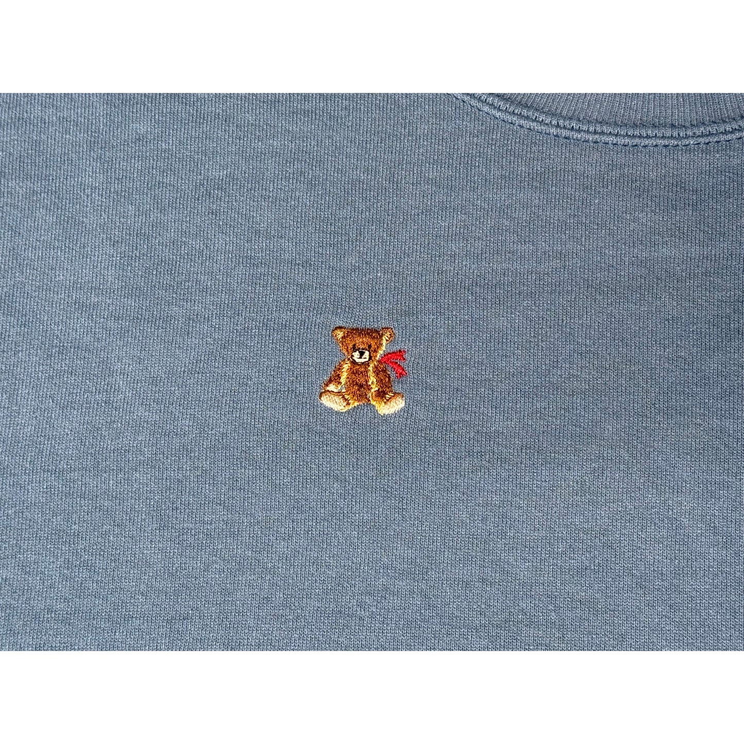 Vintage Teddy Bear Embroidered Pullover Crewneck Sweatshirt Large