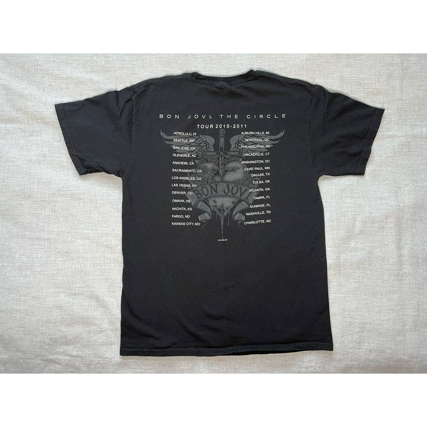 Bon Jovi The Circle Tour 2010-2011 T-shirt Medium