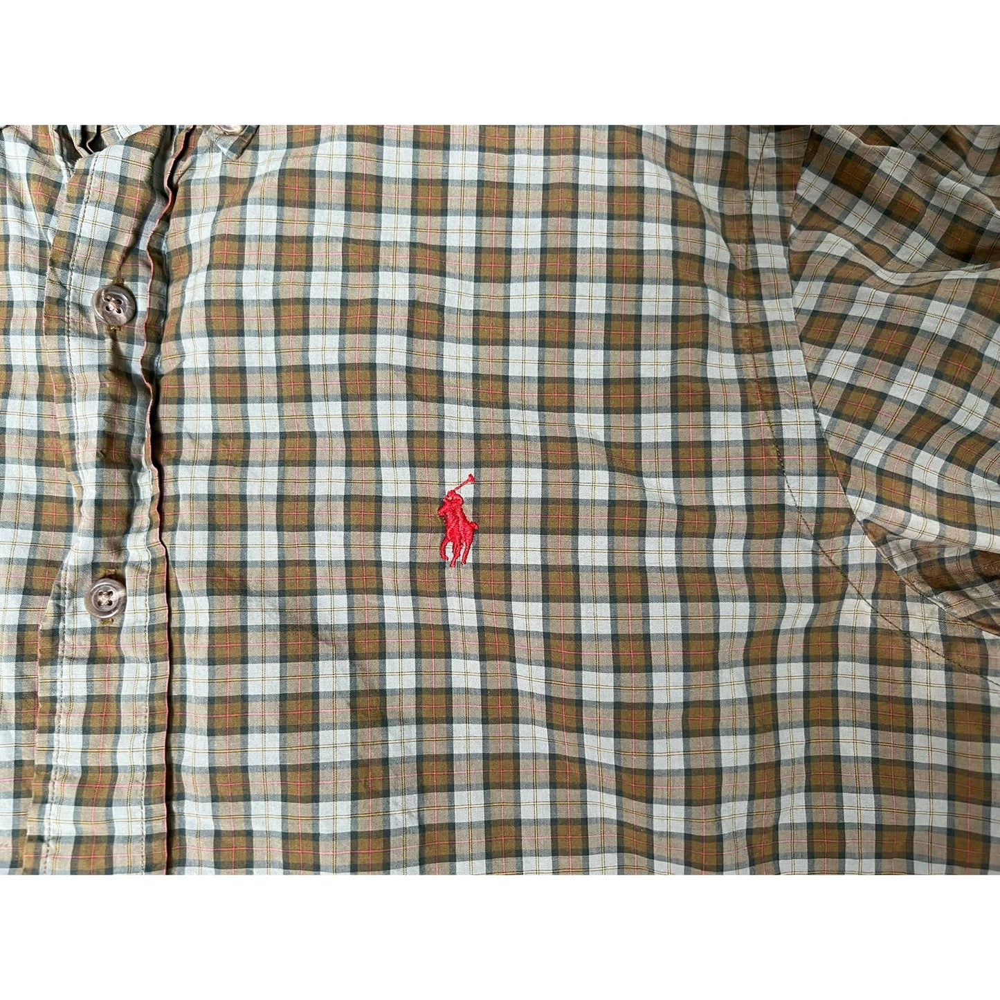 Polo Ralph Lauren Plaid Button Down Dress Shirt Medium