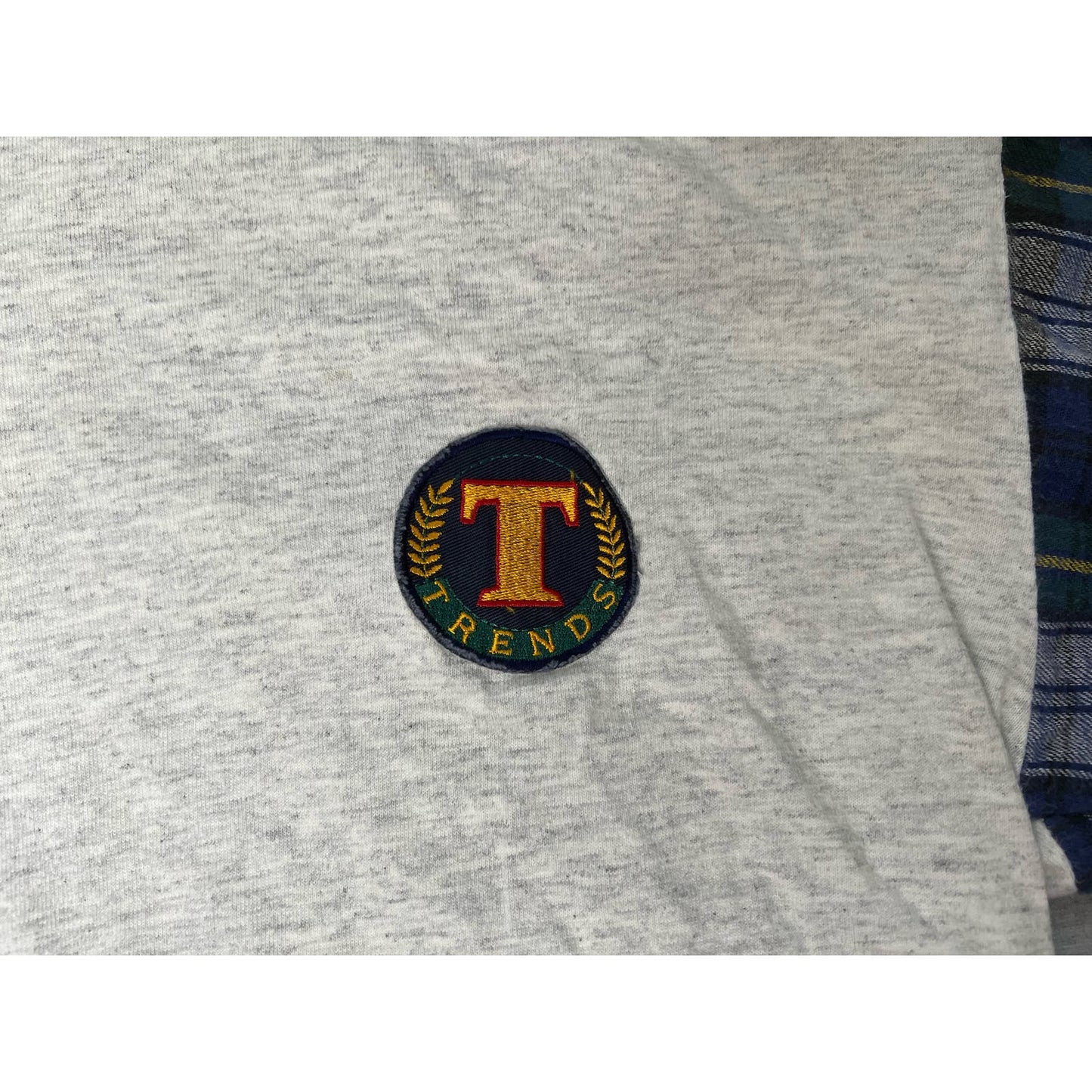 Vintage Trends Flannel Sleeve Pullover Hoodie M/L