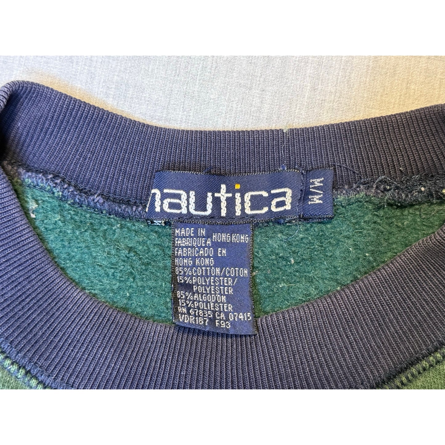 Vintage 90s Nautica Striped Pullover Crewneck Sweatshirt Medium
