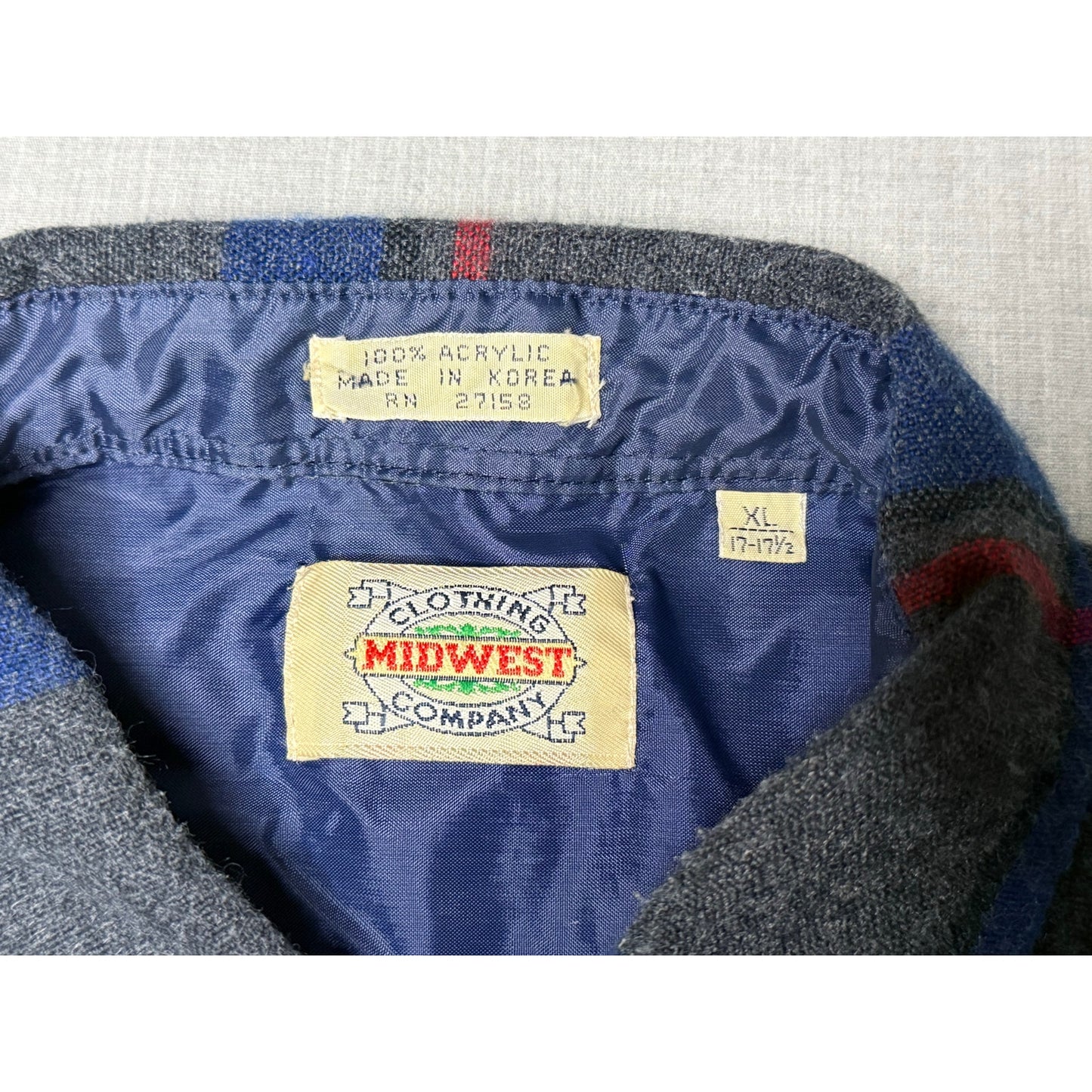Vintage 80s Midwest Clothing Company Button Up Flannel XL