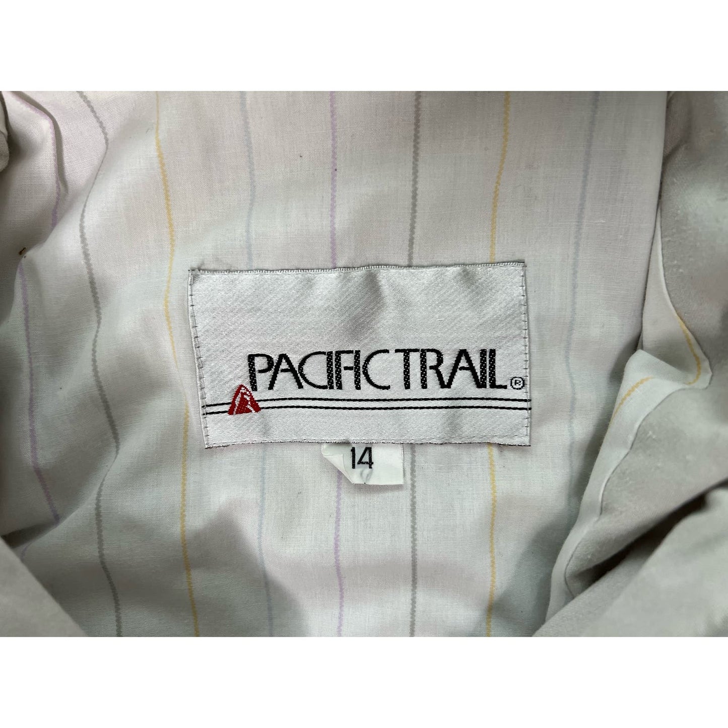 Vintage Pacific Trail Cream Full Zip Collared Jacket Womens 14