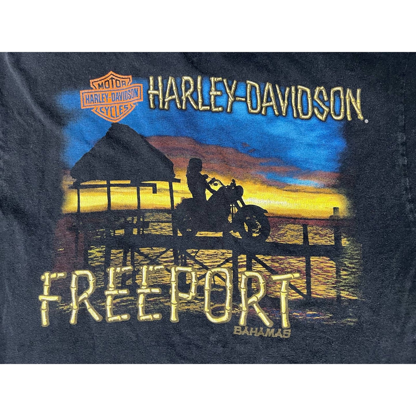 Harley Davidson Freeport Bahamas Double Sided T-shirt Medium