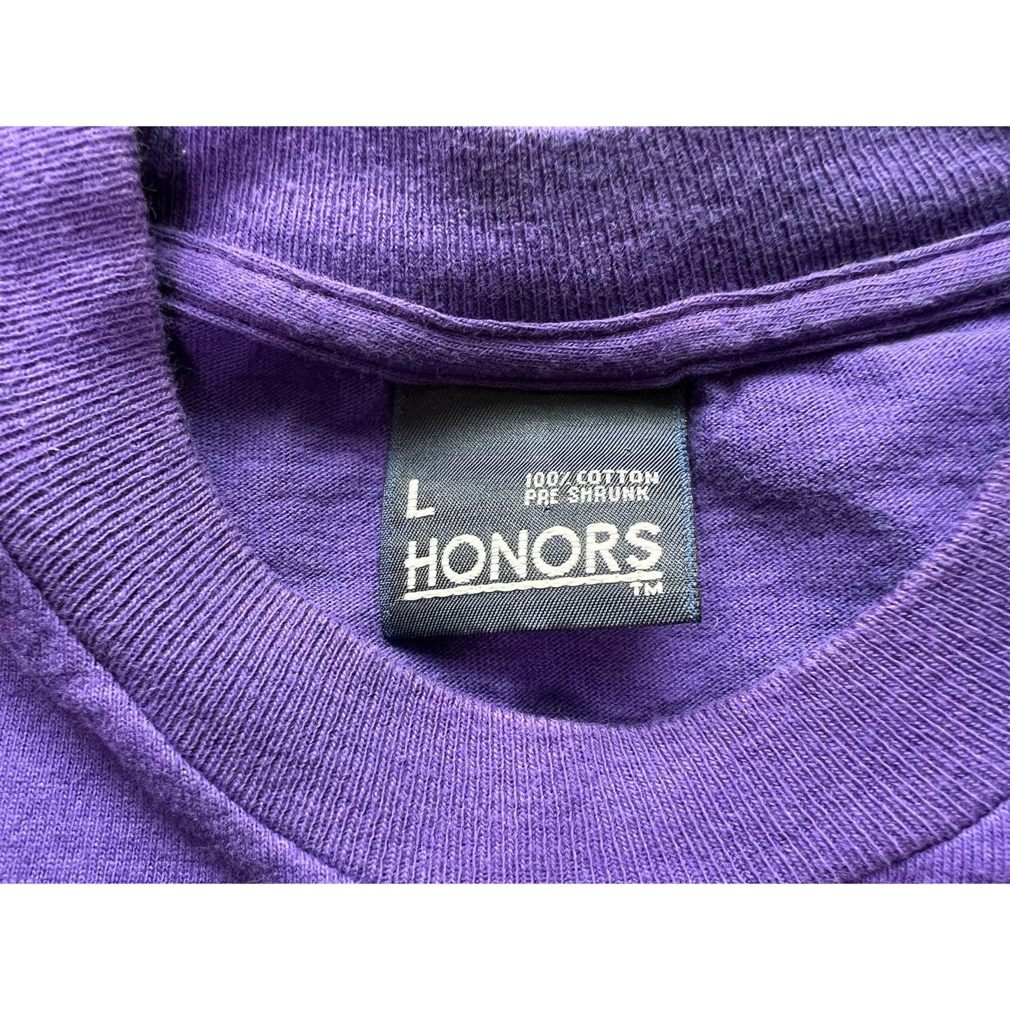 Vintage Honors Single Stitch Purple Pocket T-shirt Large