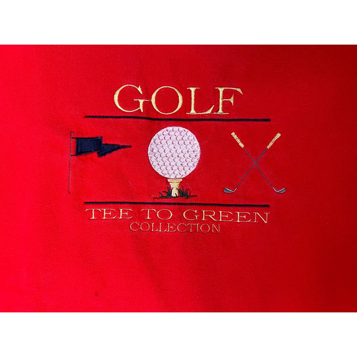 Vintage Van Heusen Golf Tee To Green Crewneck Sweatshirt 2XL