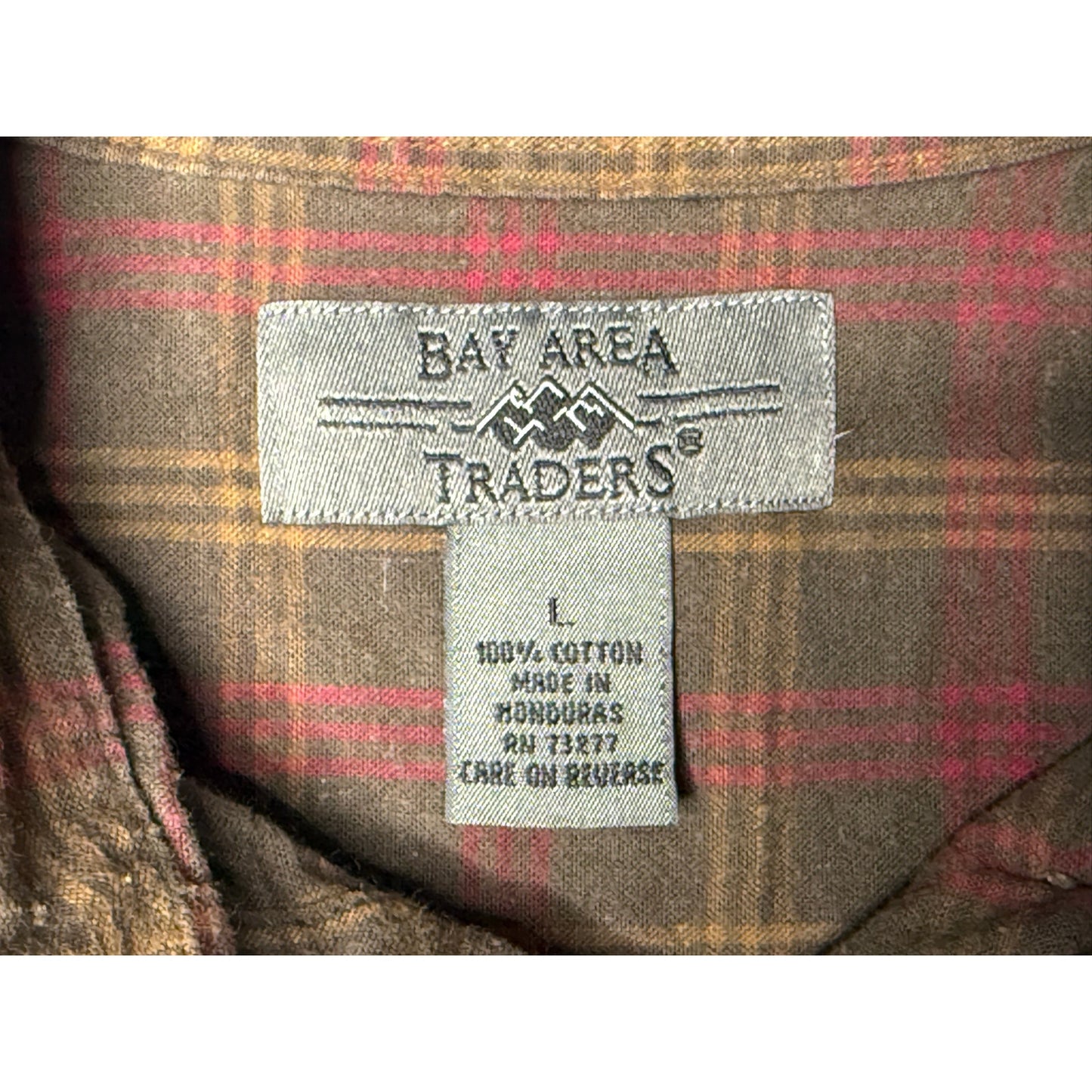 Vintage 90s Bay Area Traders Button Down Flannel Shirt Large
