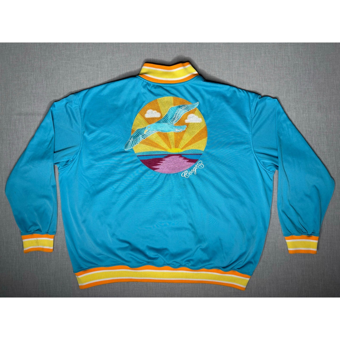 Vintage Y2K Coogi Embroidered Bird Scenery Full Zip Track Jacket 5XL