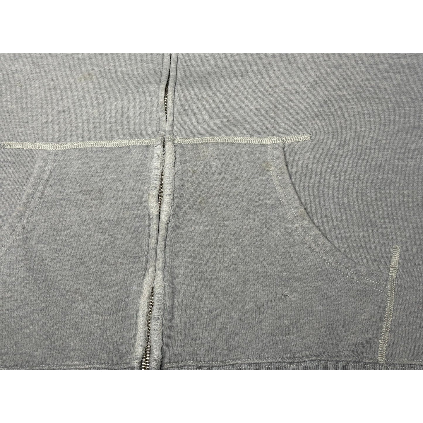 Vintage Polo Jeans Ralph Lauren Distressed Full Zip Hoodie Sweatshirt Small