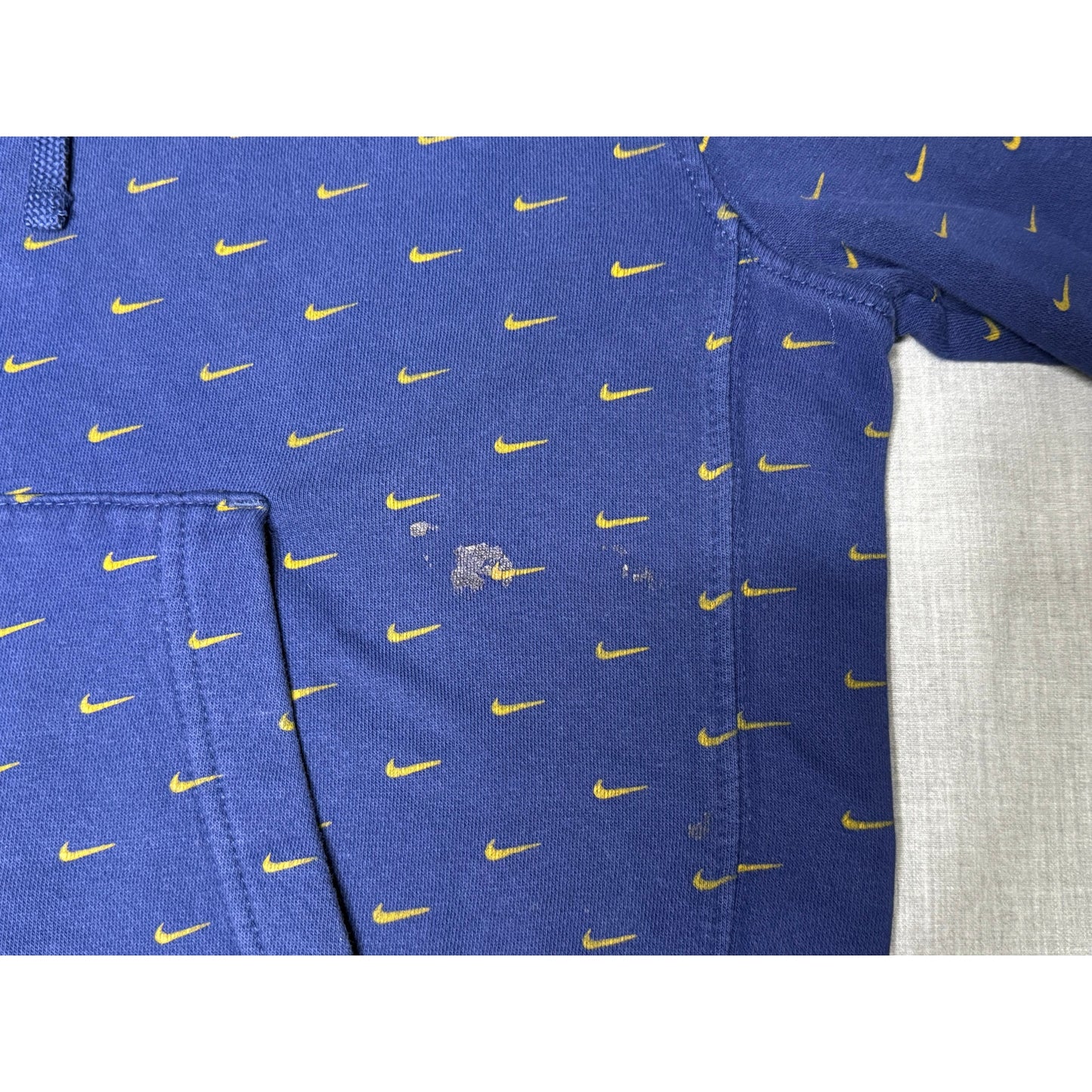 Nike All Over Swoosh Logo Pullover Hoodie Medium