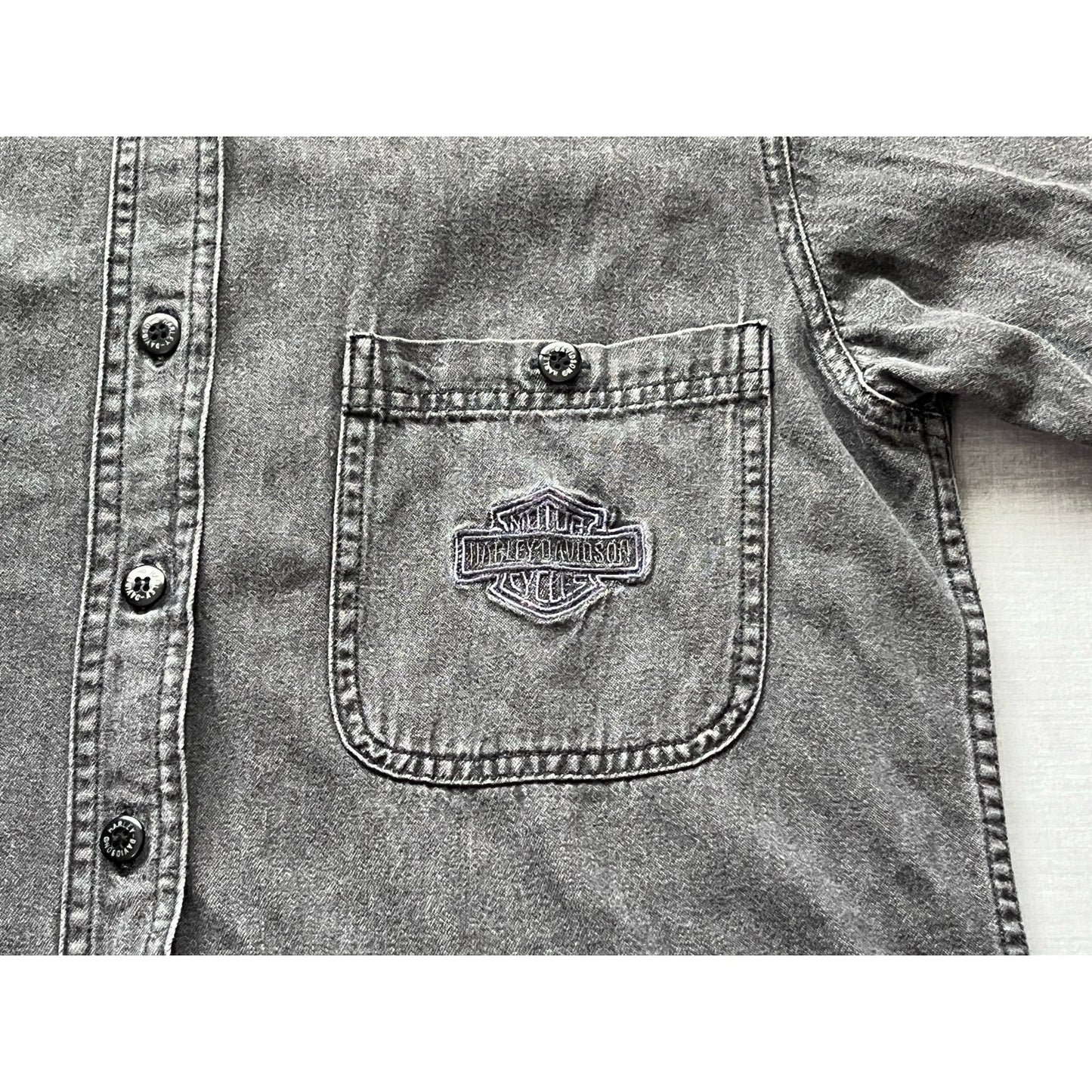Vintage Harley Davidson Washed Button Up Shirt Women's Small