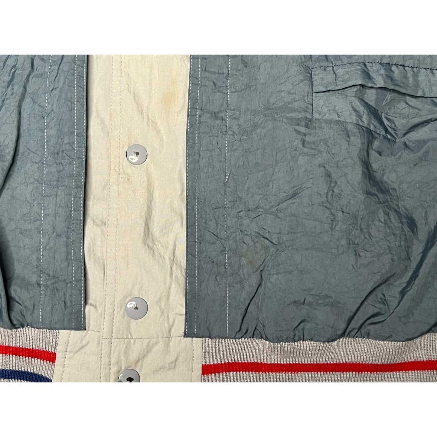 Vintage 80s Sears Athletic Sports Club Snap Up Bomber Jacket Large