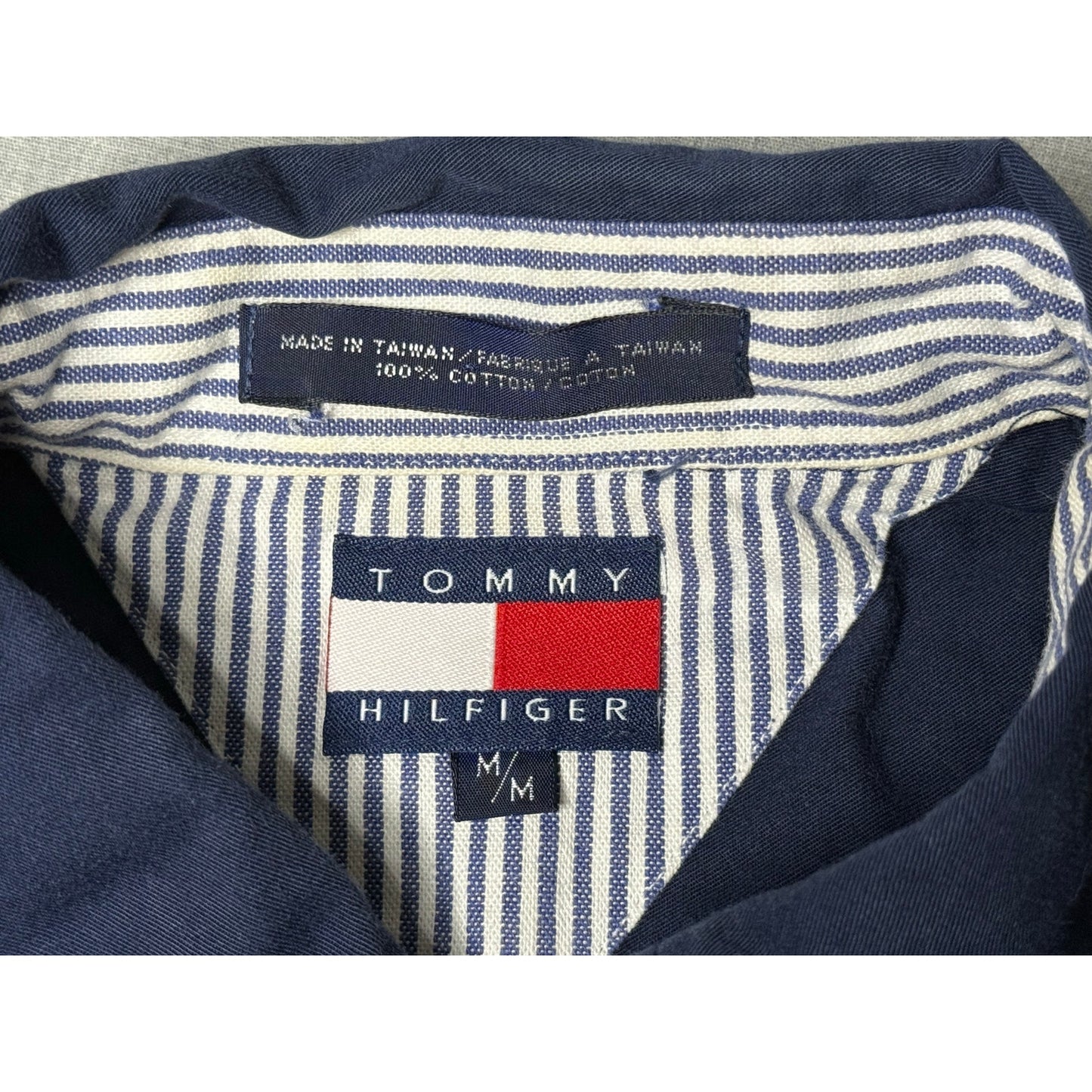 Vintage 90s Tommy Hilfiger Short Sleeve Button Down Shirt Medium