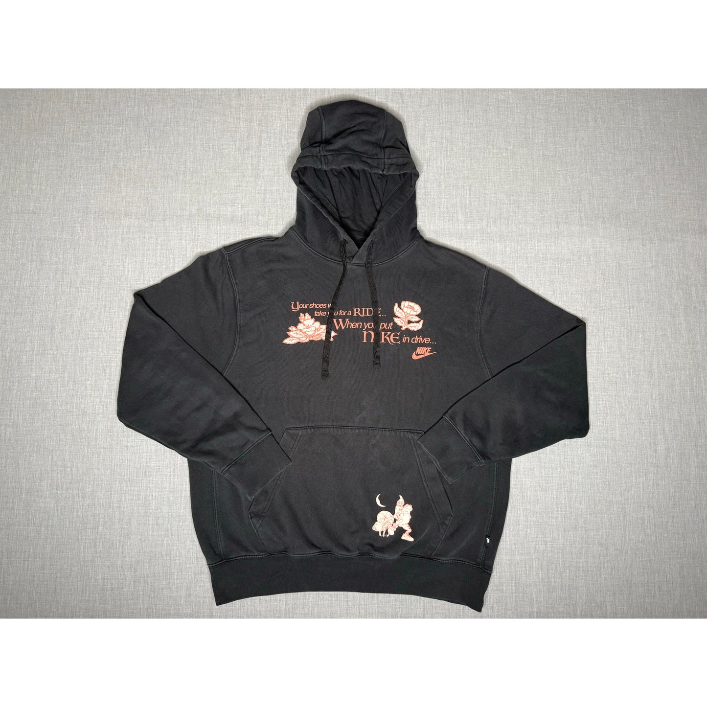 Nike Whimsical Flower Mushroom Pullover Hoodie Medium