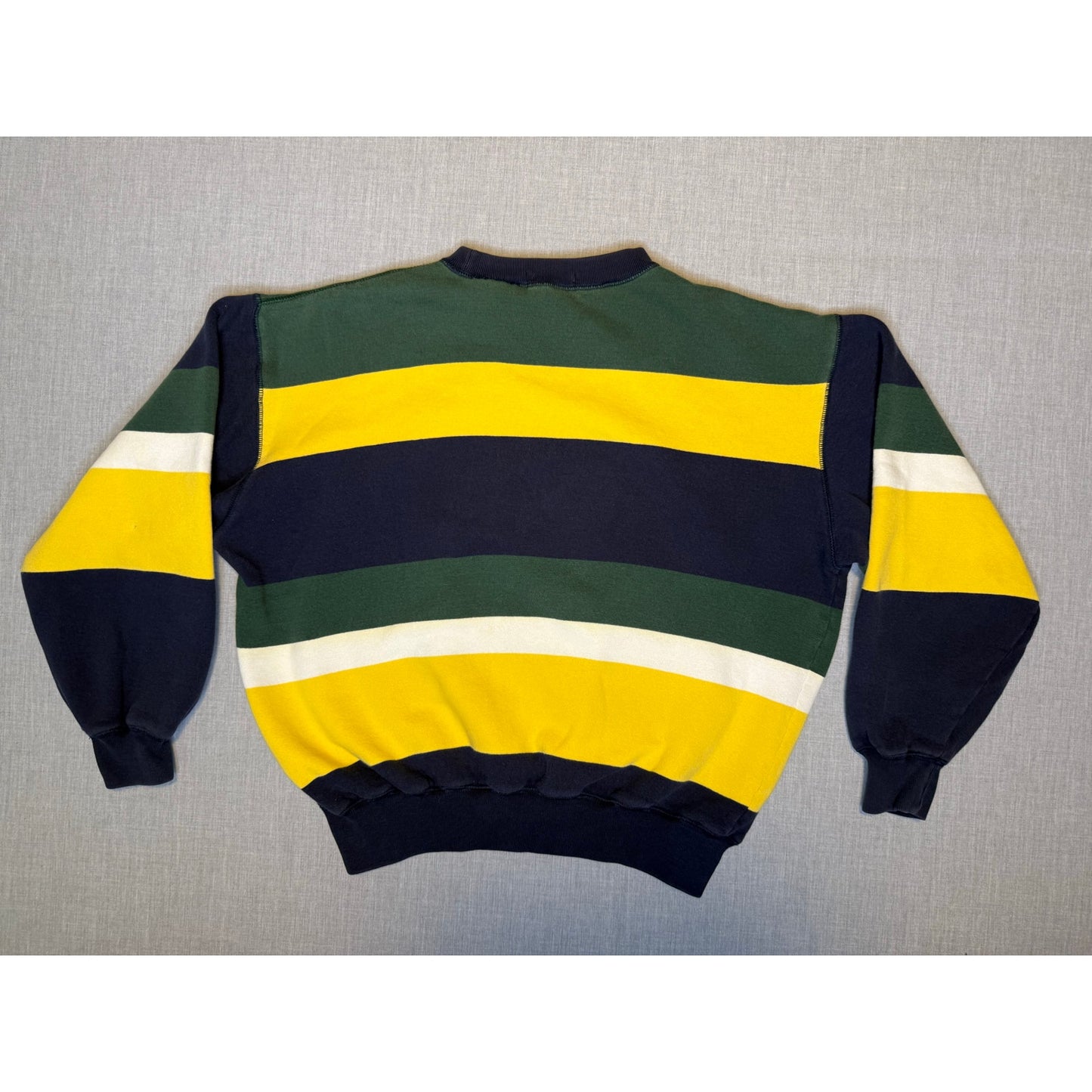 Vintage 90s Nautica Striped Pullover Crewneck Sweatshirt Medium