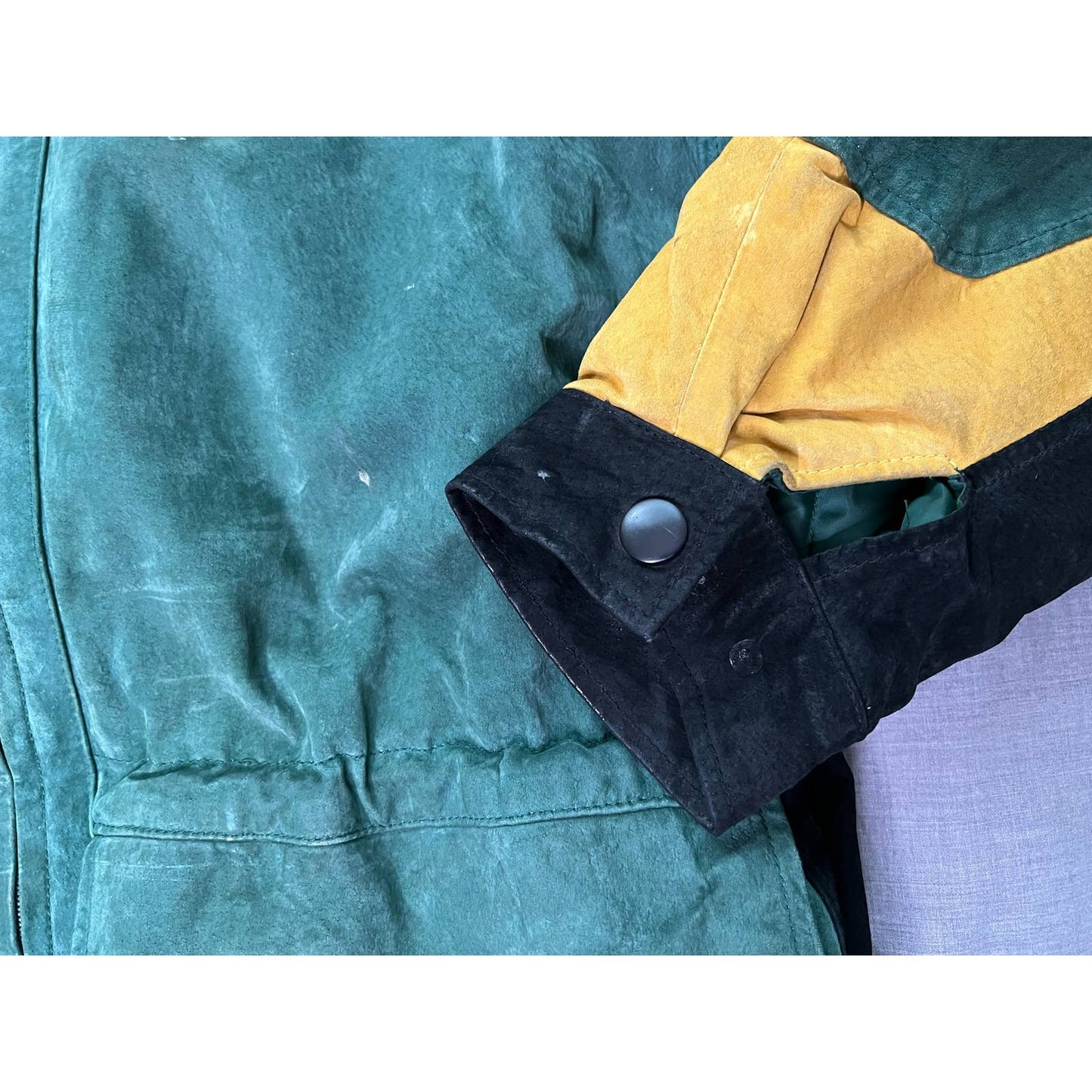 Vintage 90s Green Bay Packers Lined Leather Jacket XL