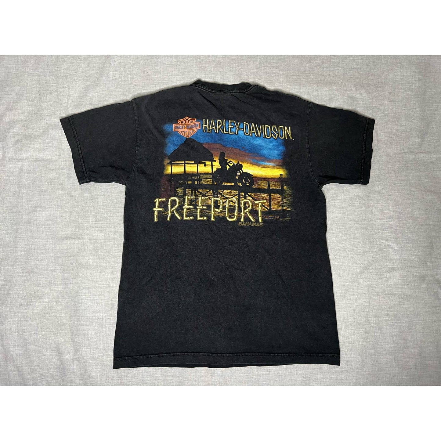 Harley Davidson Freeport Bahamas Double Sided T-shirt Medium