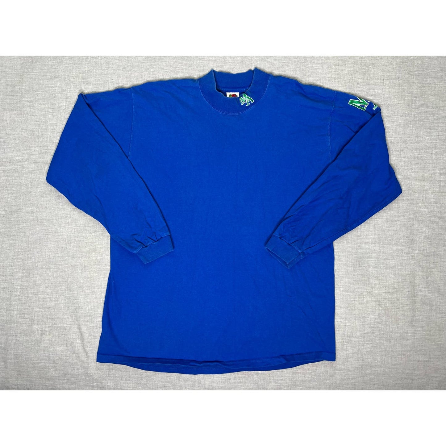 Vintage MA Collar Logo Embroidered Long Sleeve Shirt XL