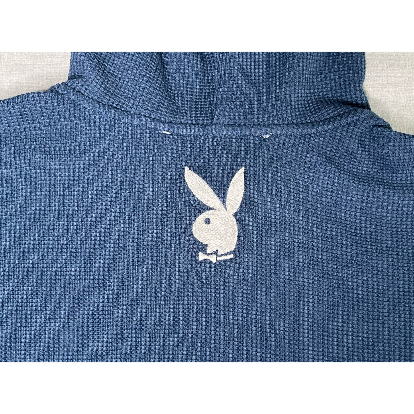 Playboy By Pacsun Thermal Full Zip Hoodie Sweatshirt Small