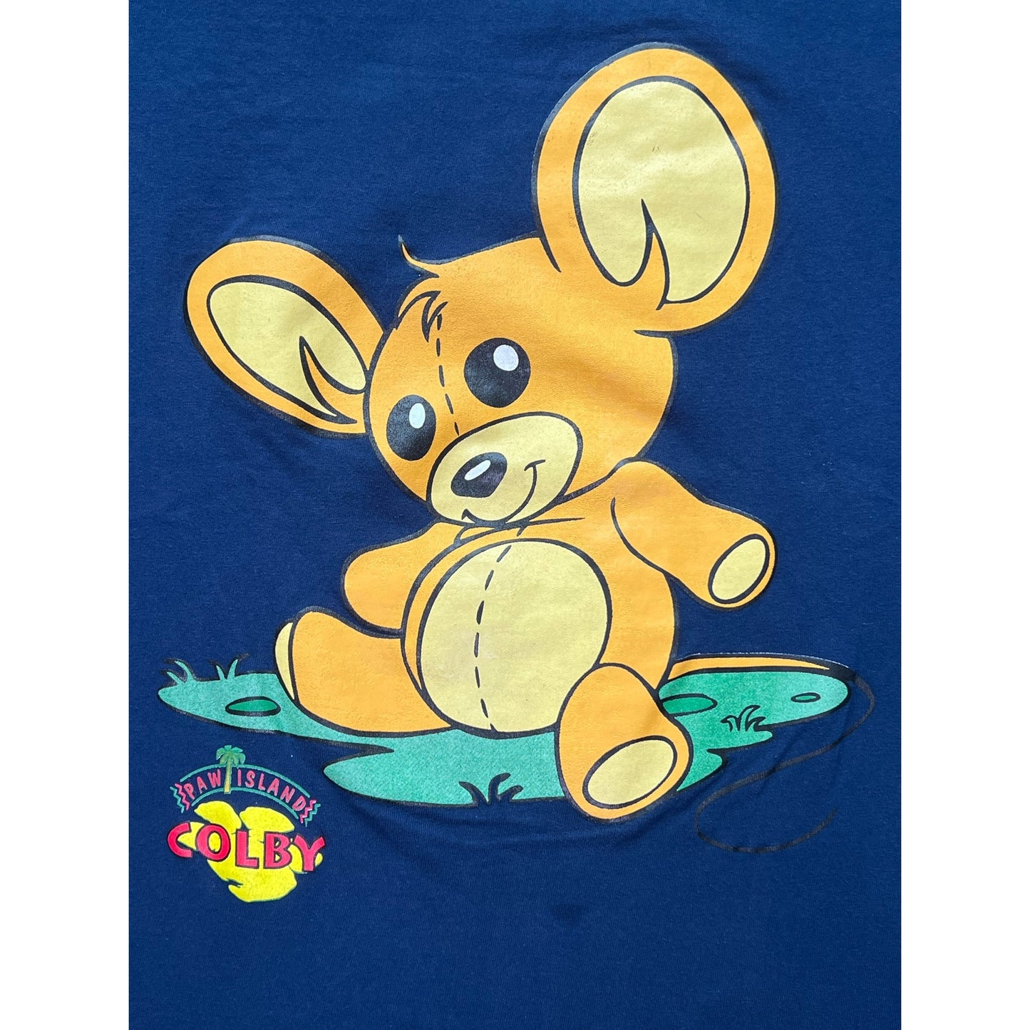 Vintage Paw Island Colby Cartoon Graphic T-Shirt Large