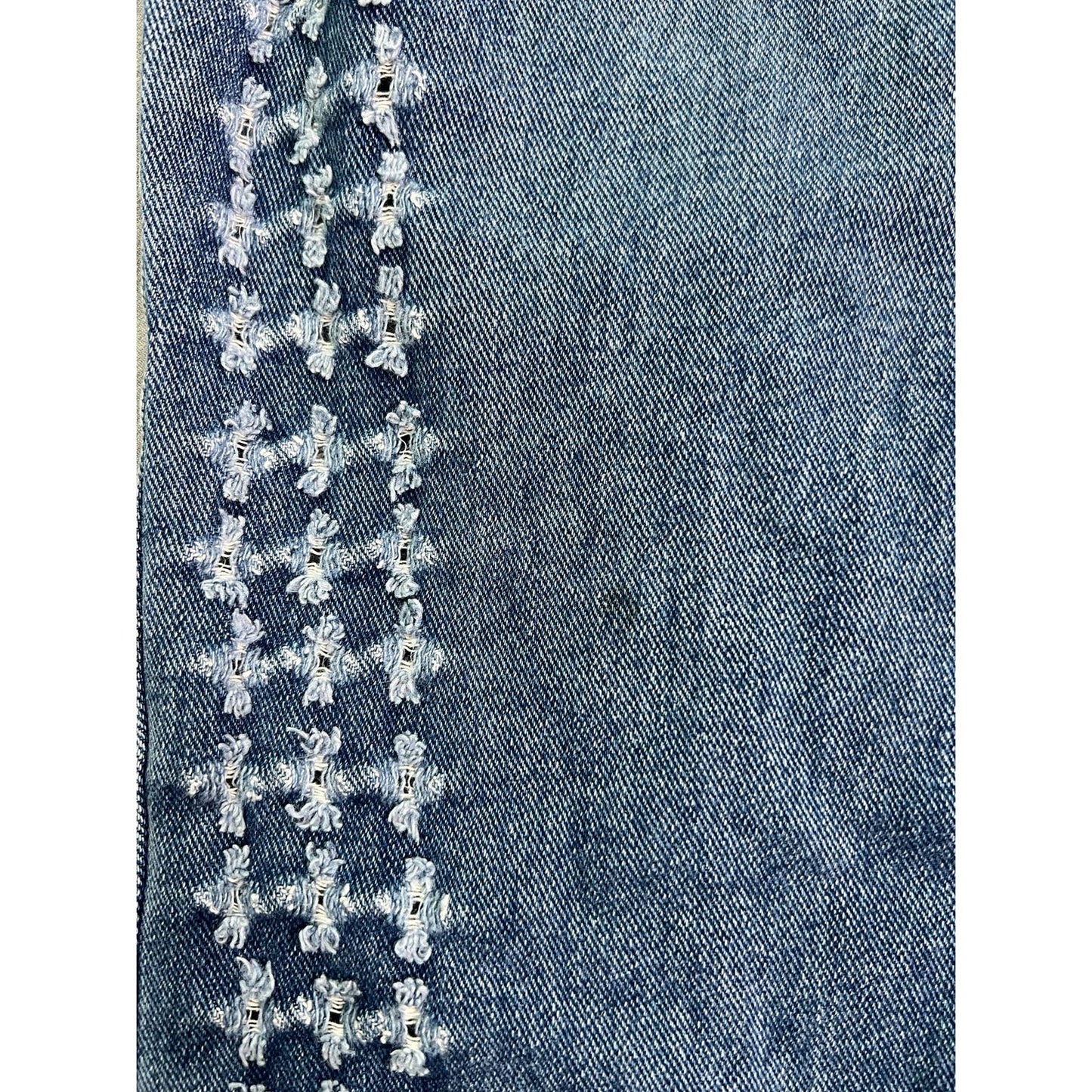 Vintage Jeanology Collection Distressed Pattern Flared Jeans Size 10