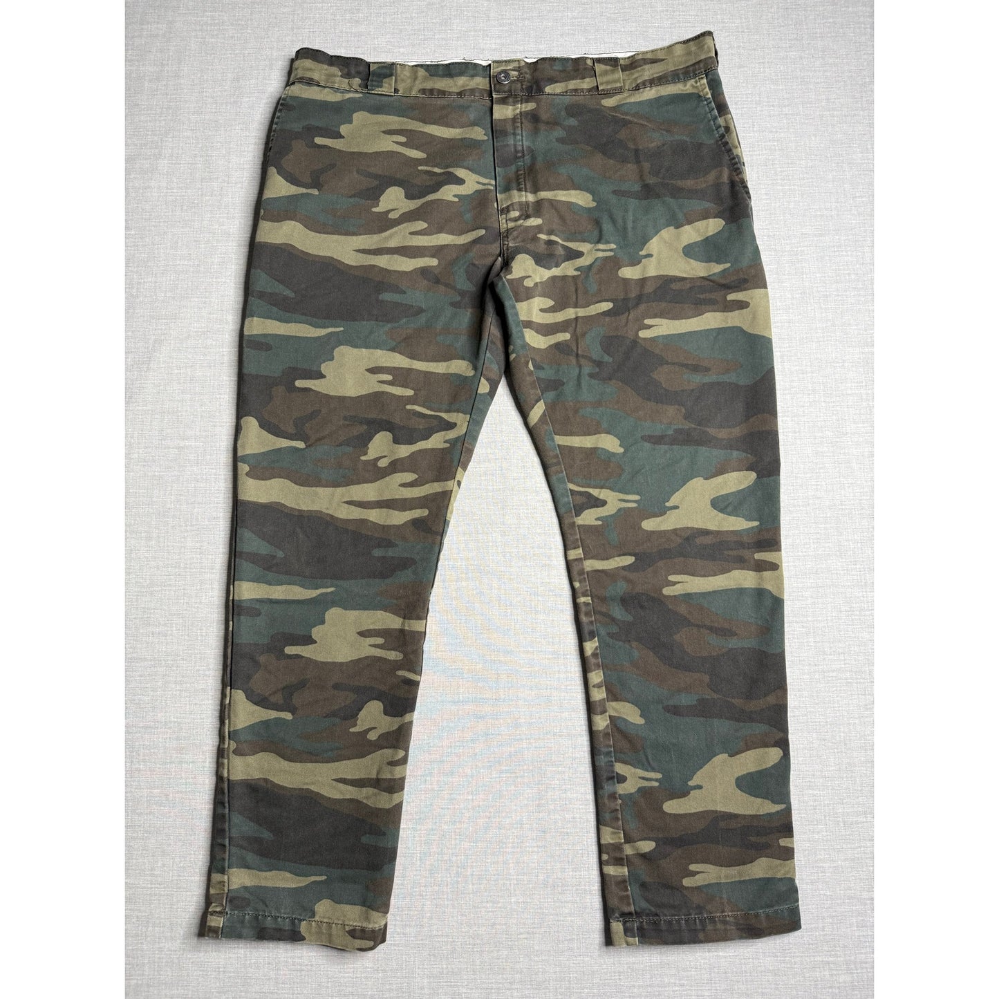 Dickies Woodland Camo Skinny Straight Work Pants 39x29