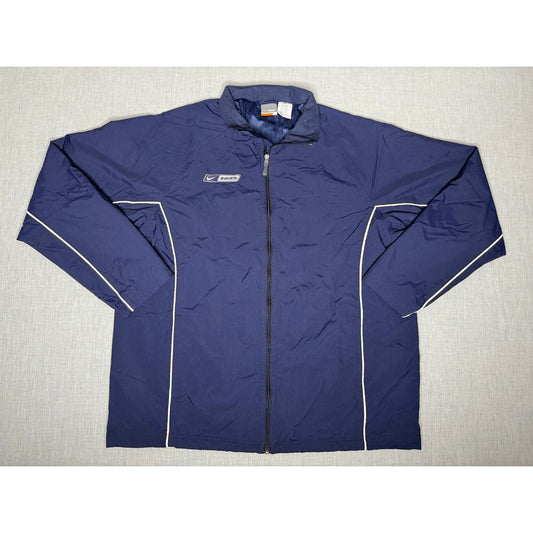 Vintage Y2K Nike Bauer Full Zip Mesh Lined Windbreaker Jacket 2XL