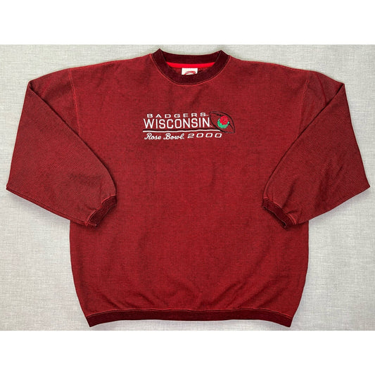 Vintage 2000 Wisconsin Badgers Rose Bowl Crewneck Sweatshirt Large