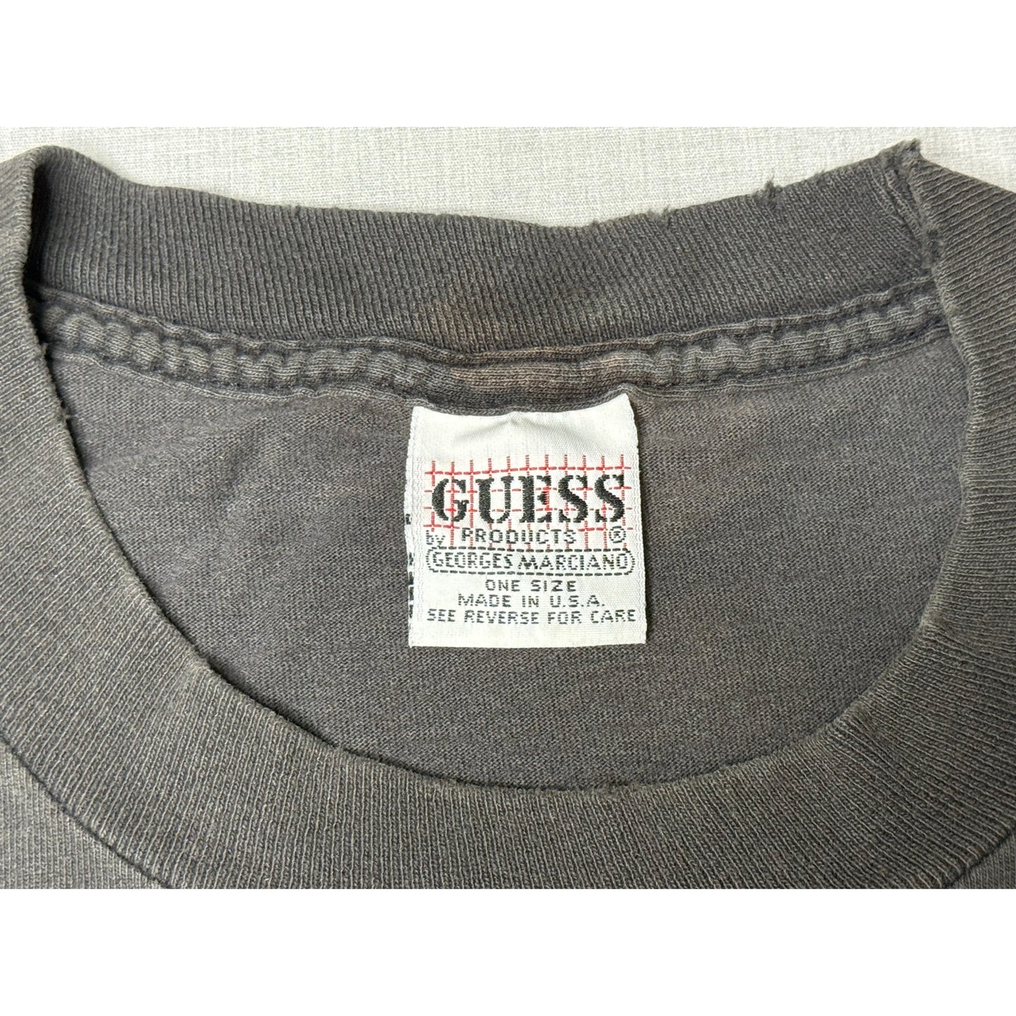 Vintage 90s Guess Denim By Georges Marciano Single Stitch T-shirt OSFA