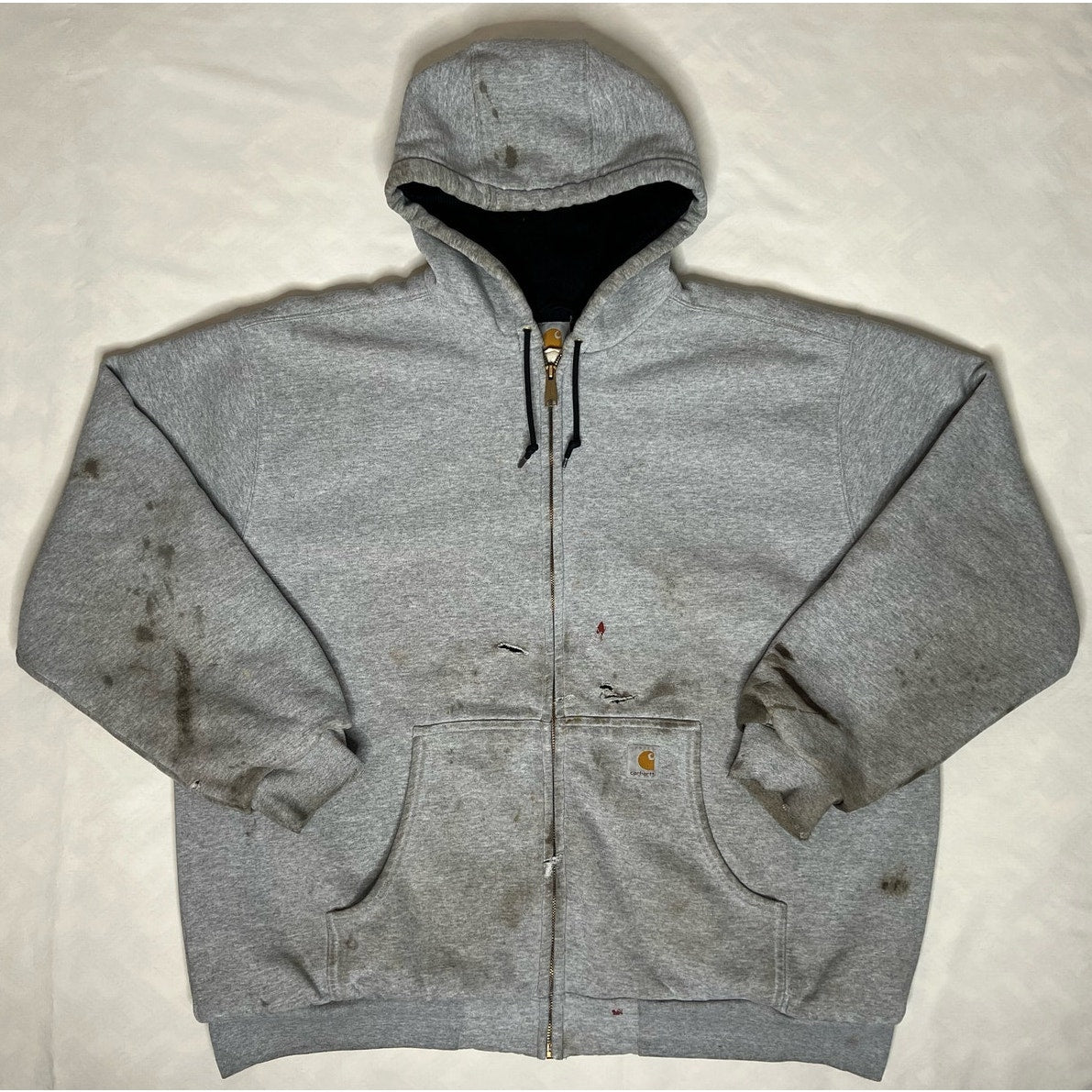 Carhartt Thermal Lined Full Zip Workwear Hoodie Sweatshirt 2XL