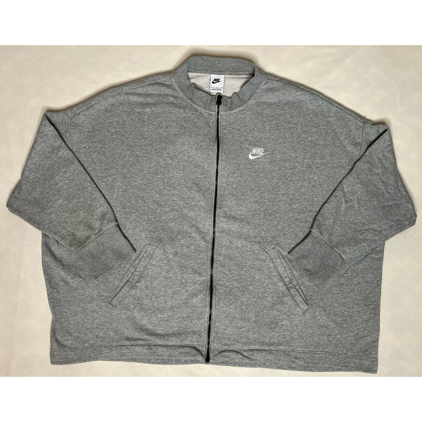 Nike Full Zip Hoodless Baggy Sweatshirt Large