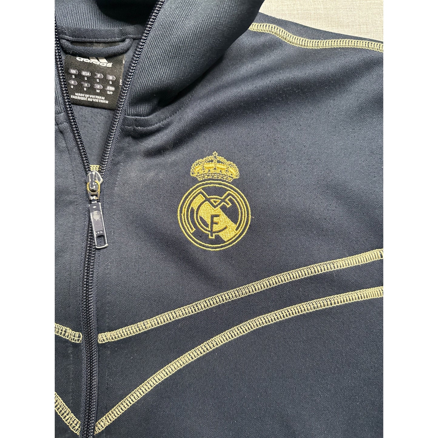 Real Madrid CF Adidas Full Zip Warmup Soccer Track Jacket Small