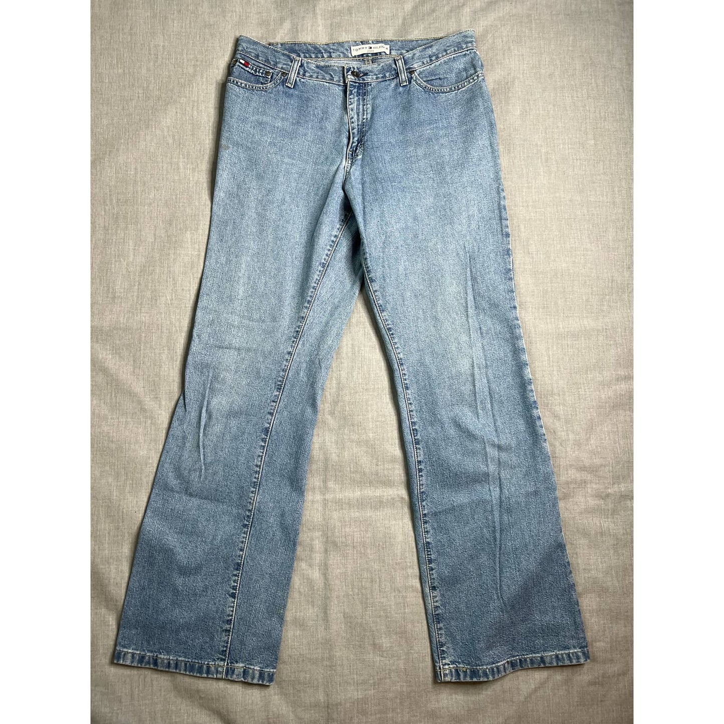 Tommy Hilfiger Bootcut Blue Jeans Womens Size 10 Large 33x32