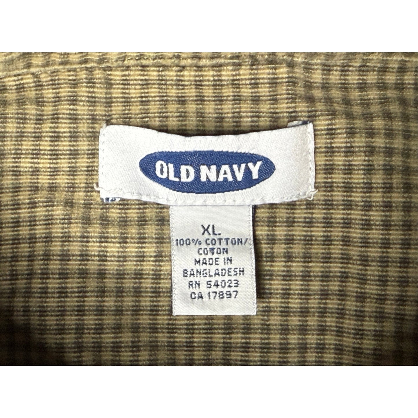 Vintage Old Navy Plaid Button Up Flannel Shirt XL