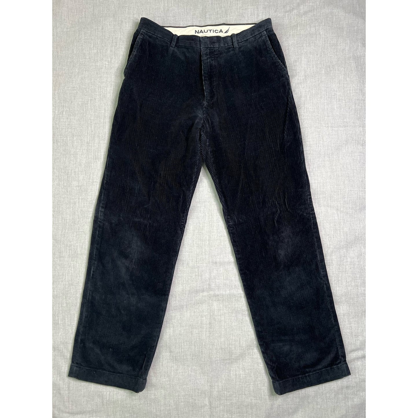 Nautica Black Button Pocket Corduroy Pants 34x32