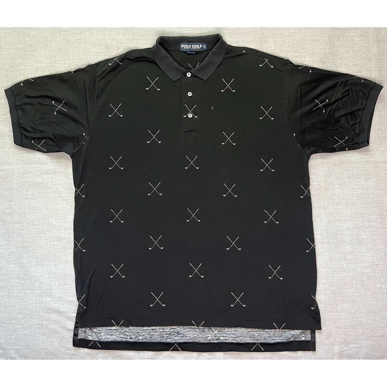 Vintage Polo Golf Ralph Lauren All Over Print Polo Shirt XL
