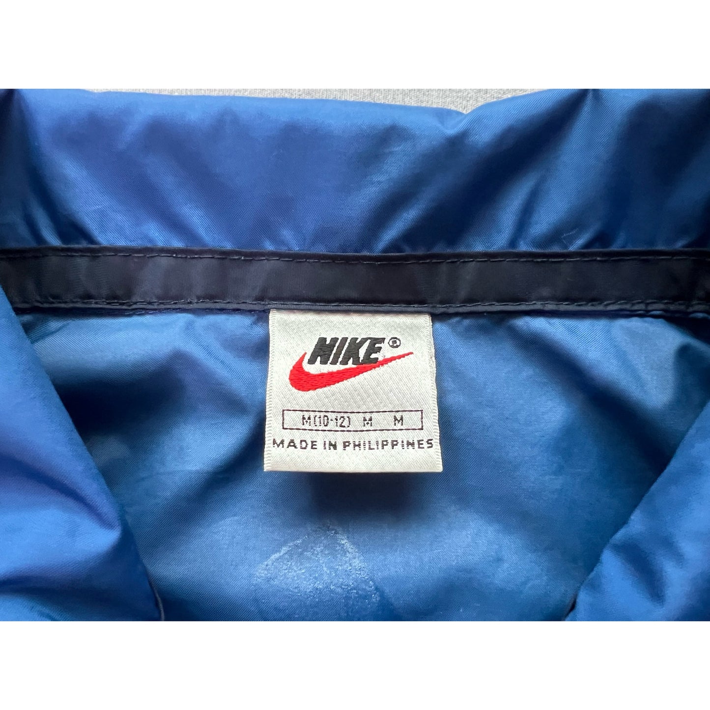 Vintage 90s Nike Snap Up Collared Windbreaker Light Jacket Youth Medium