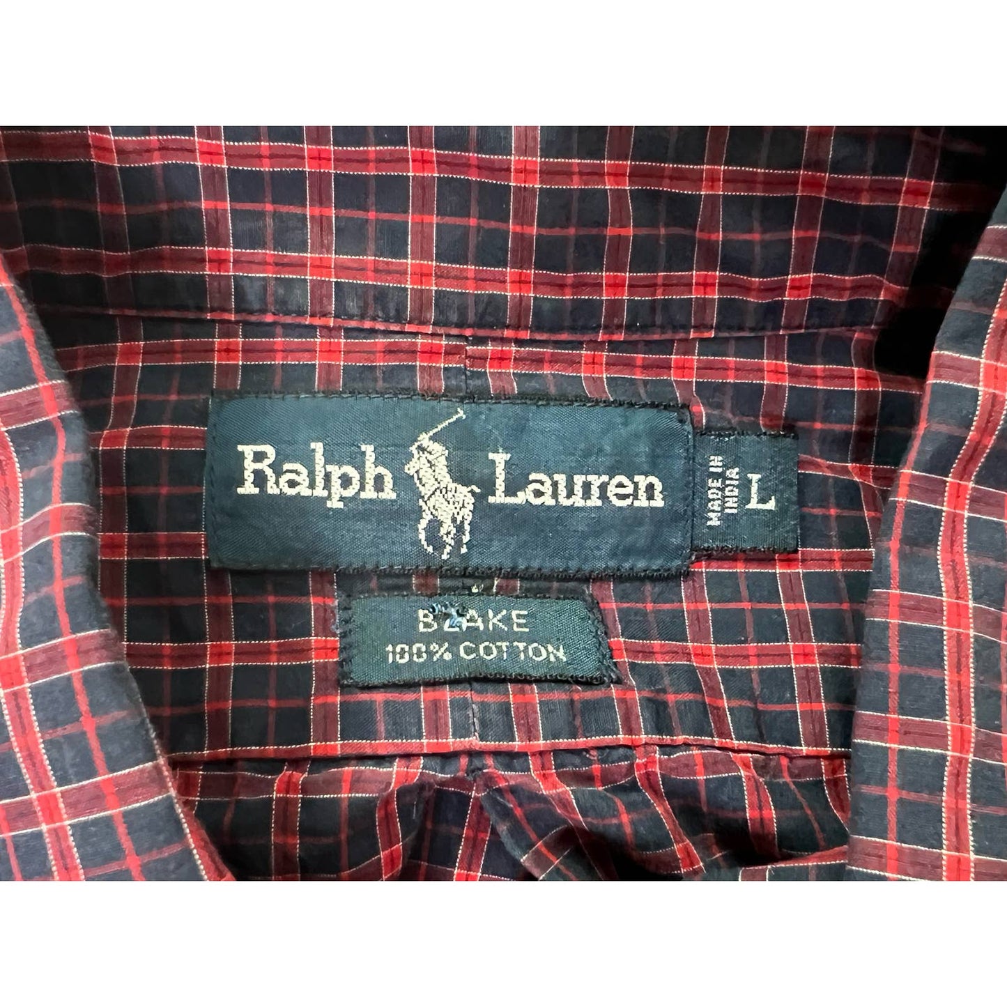 Polo Ralph Lauren Button Down Plaid Shirt Large