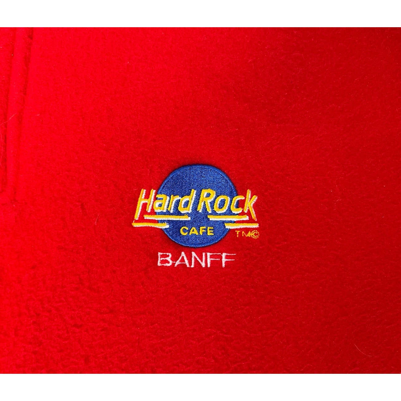 Vintage Hard Rock Cafe Banff Canada Quarter Zip Fleece XL