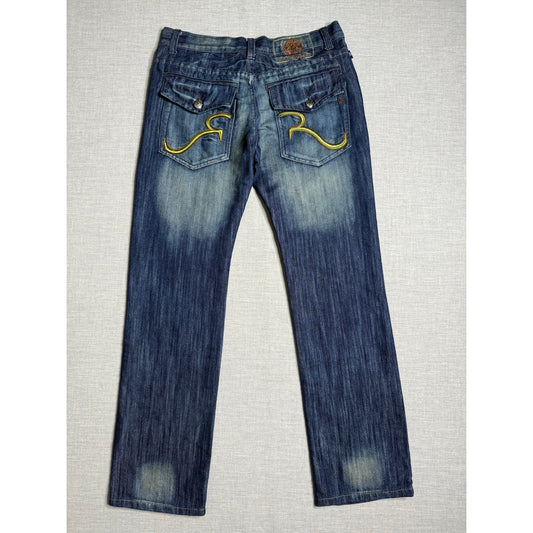 Rock & Republic Embroidered Pocket Flap Jeans 32x32