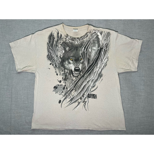 Animal Planet Big Print Wolf Nature T-shirt XL