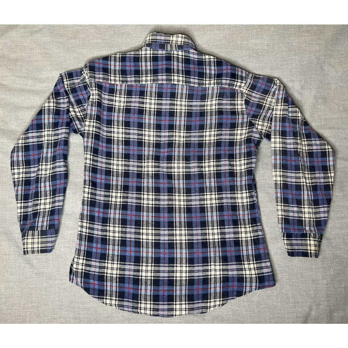Vintage Sears Plaid Flannel Button Up Shirt Medium