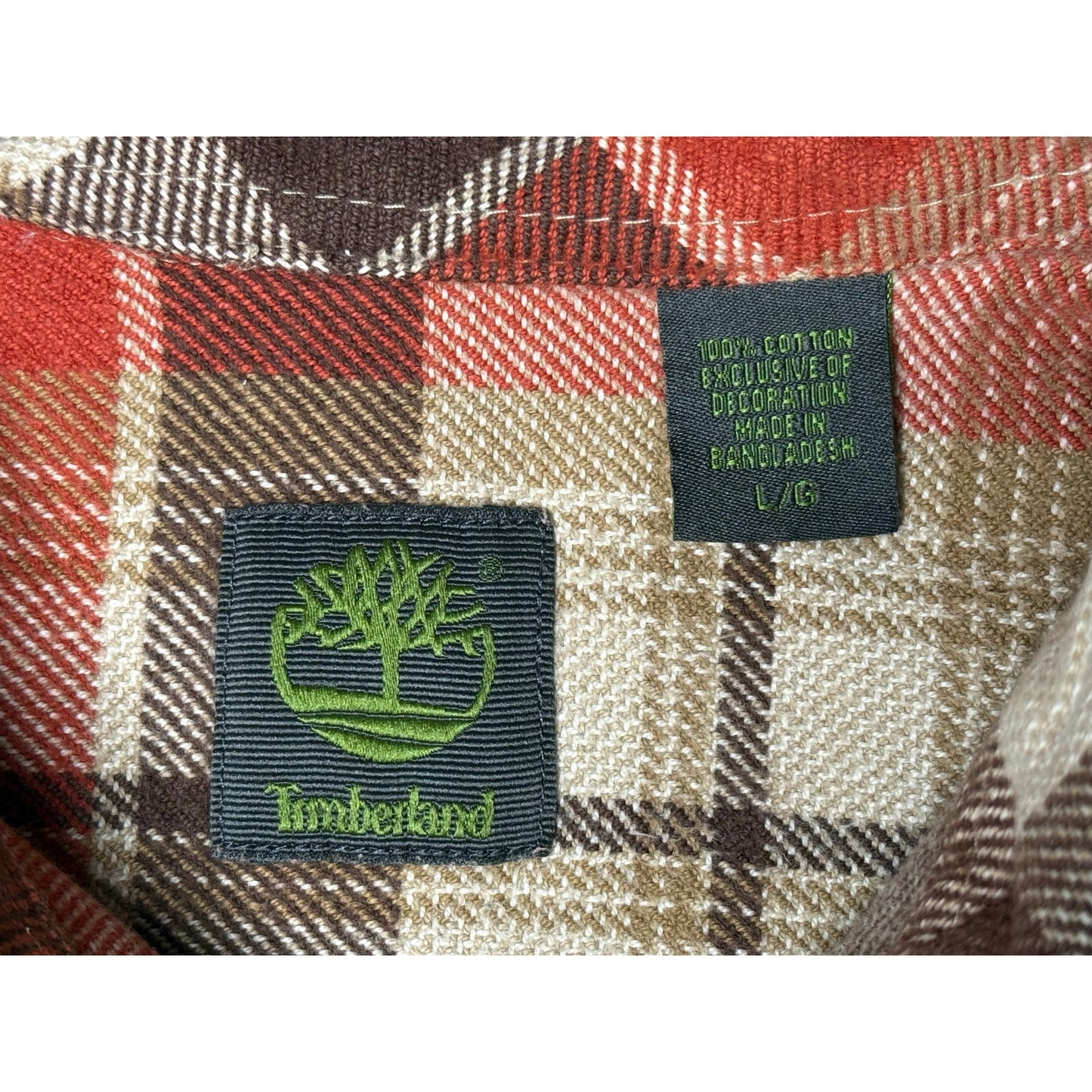 Timberland Button Up Flannel Shirt Large
