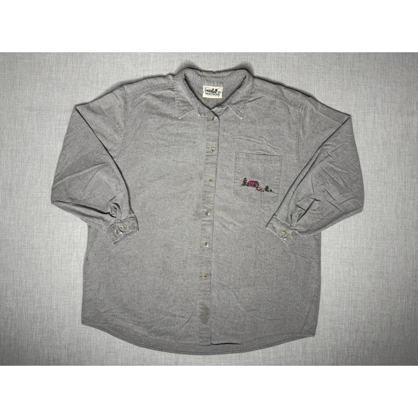 Vintage Northern Reflections Cabin Scenery Button Up Shirt Women’s 2XL