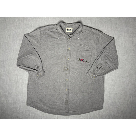 Vintage Northern Reflections Cabin Scenery Button Up Shirt Women’s 2XL