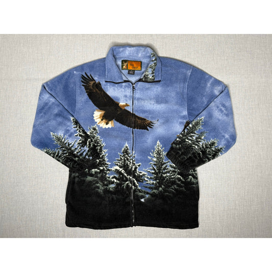 Trail Crest Eagle Nature Full Zip Fleece Sweatshirt Medium