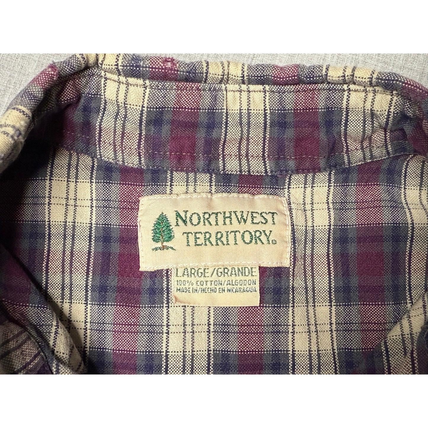 Vintage Northwest Territory Button Down Flannel Shirt Large