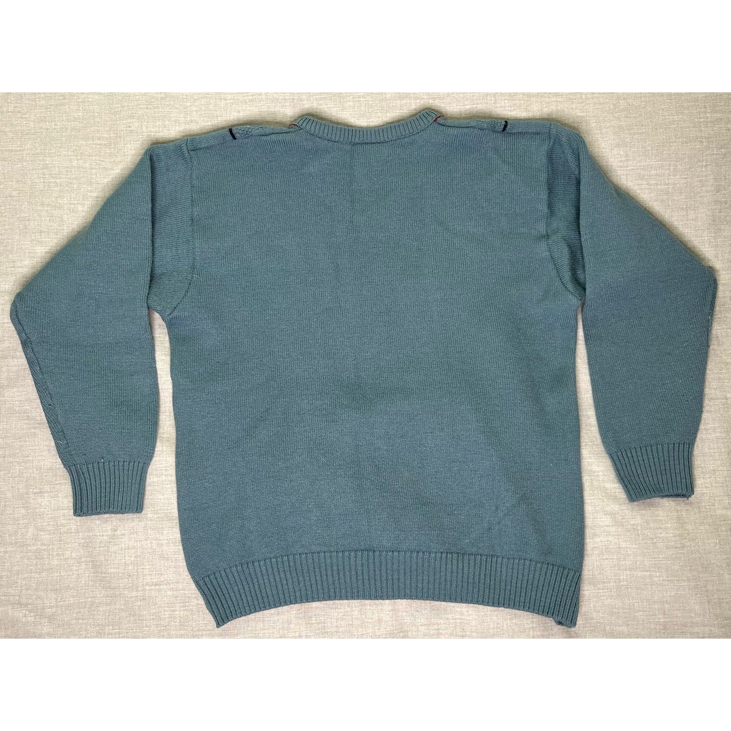 Vintage Fiordland Pure New Wool Knit Pullover V-Neck Sweater XL