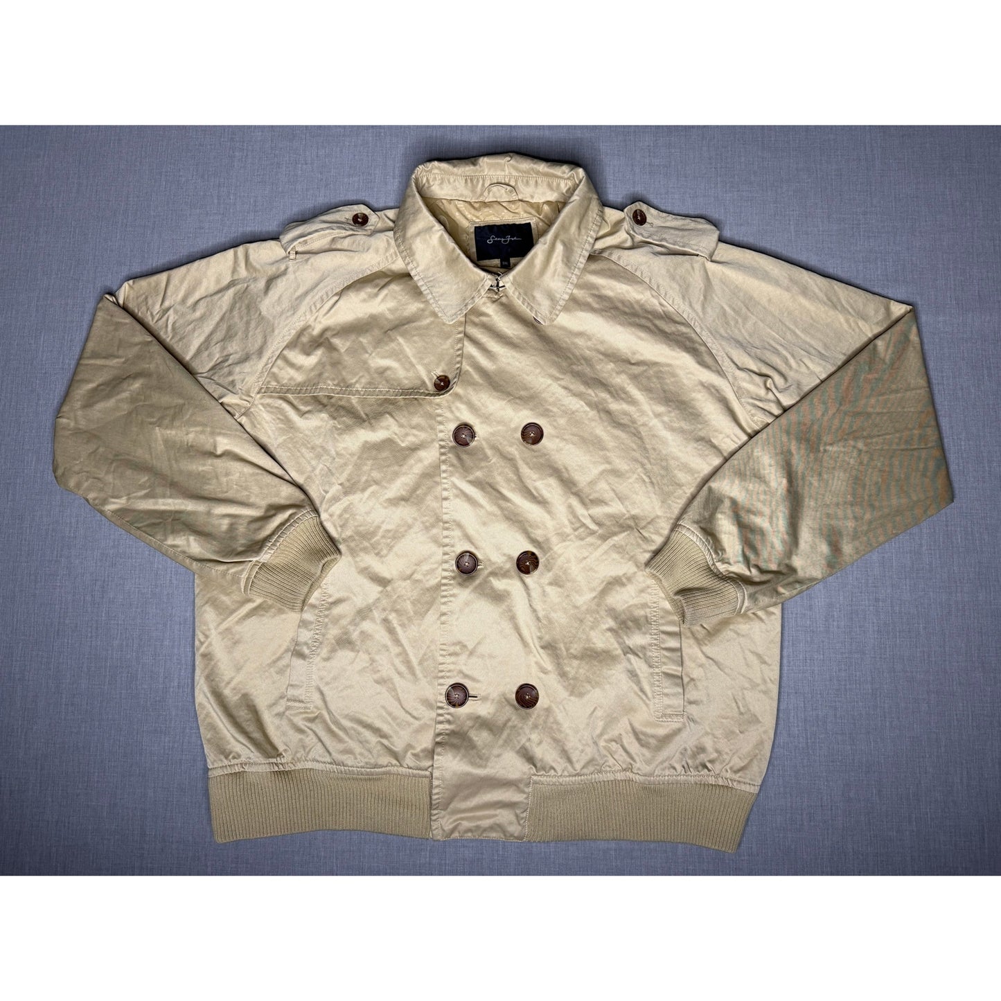 Vintage Y2K Sean John Double Breasted Bomber Aviator Jacket 3XL