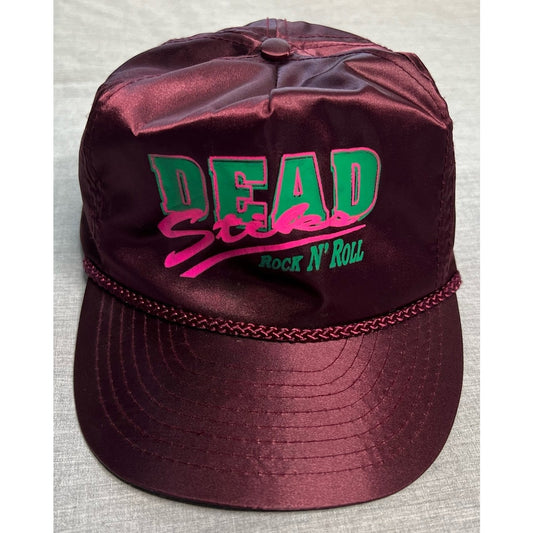 Vintage Dead Stiks Rock N Roll Satin Strapback Hat